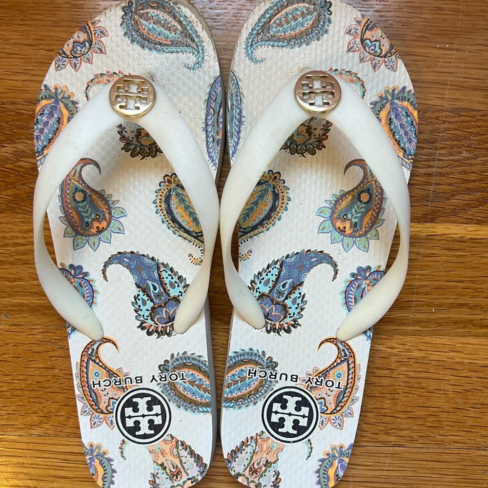 Tory Burch Printed Flip Flops